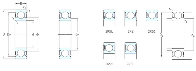 підшипник 609-2RSL SKF