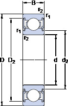 підшипник 6003-2RSL SKF