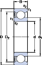 підшипник 6020-RS1 SKF