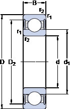 підшипник W 61913-2RS1 SKF