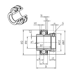 підшипник CEX207-22 SNR