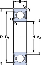 підшипник W 6209-2RS1 SKF