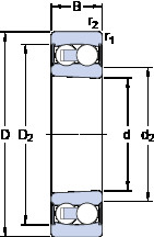 підшипник 2306 E-2RS1KTN9 SKF