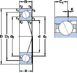 підшипник 709 ACD/P4AH SKF