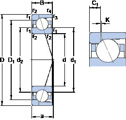 підшипник 71936 CD/HCP4AH1 SKF