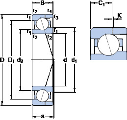 підшипник 71905 CE/P4AH SKF