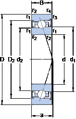 підшипник S71920 CB/HCP4A SKF