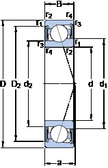 підшипник S71908 ACE/P4A SKF