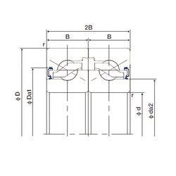 підшипник 25TAB06DF-2LR NACHI