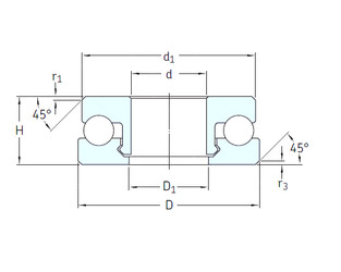 підшипник 51108V/HR22T2 SKF