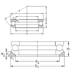 підшипник 53418-MP+U418 NKE