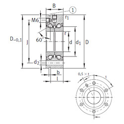 підшипник ZKLF1255-2RS INA