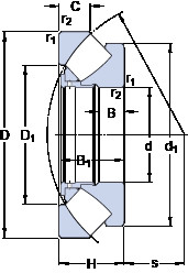 підшипник 29496 EM SKF