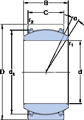 підшипник GEZ 100 TXE-2LS SKF