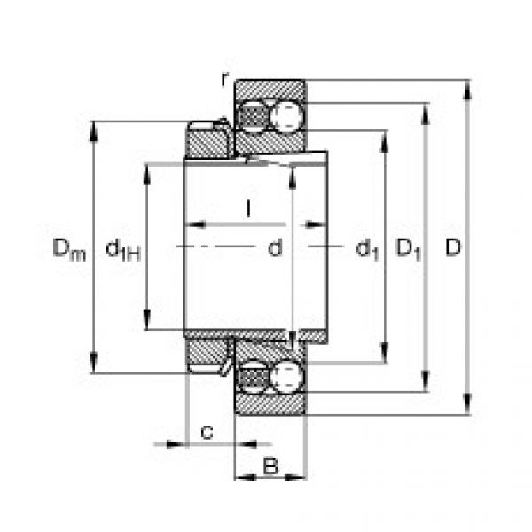 підшипник 1210-K-TVH-C3 + H210 FAG #1 image