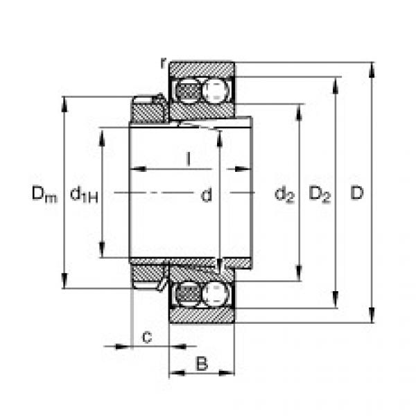 підшипник 2206-K-2RS-TVH-C3 + H306 FAG #1 image