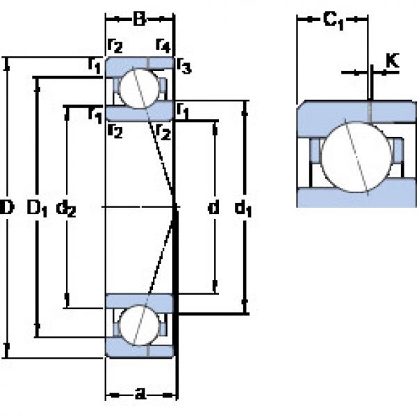 підшипник 71905 ACE/HCP4AH SKF #1 image