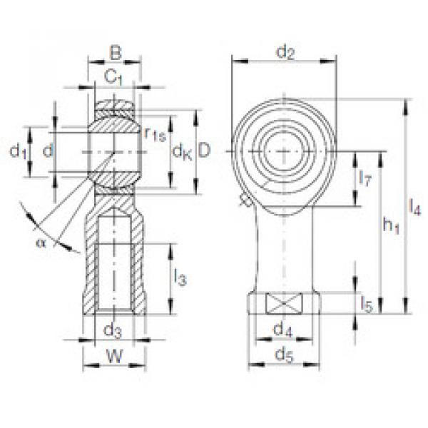 підшипник GIKFR 20 PB INA #1 image